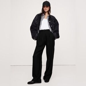 NWT! Banana Republic Black SOHO High-Rise Wide-Leg Wool Pant - Multiple